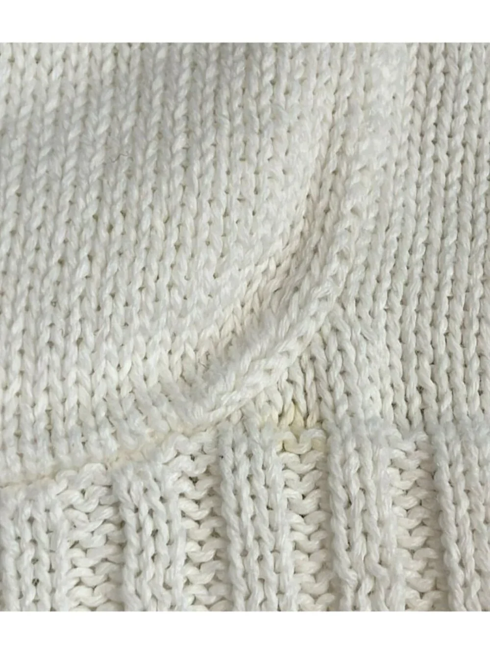 Chanel Long Sleeve CC Logo Button Cotton Knit 40 Sweater